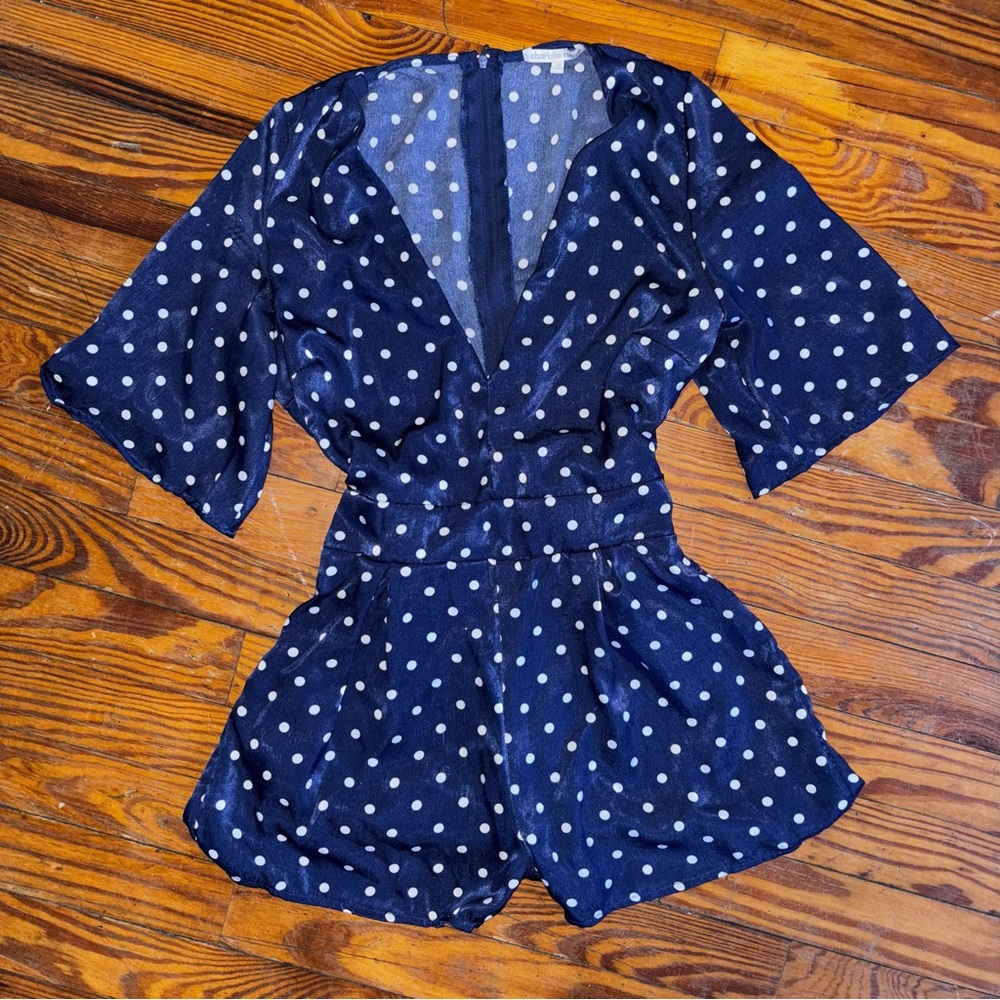 Silk Polka Dot Romper